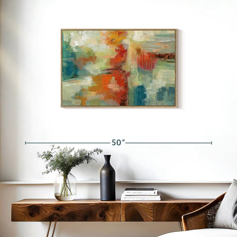 Récif de corail, Cadre flottant en bois naturel, 31 po x 21 po