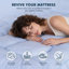 Surmatelas moelleux de 4 po pour dortoir et université, surmatelas respirant rafraîchissant avec sangles élastiques, certifié OEKO-TEX®-308851806