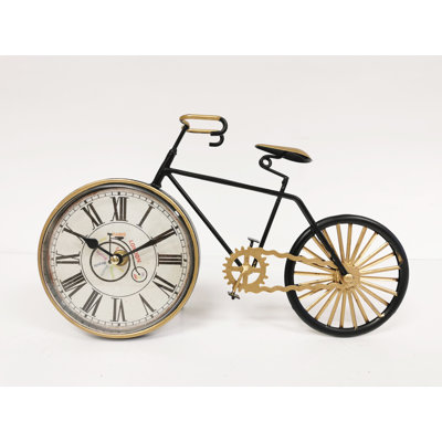 Horloge de table en bronze patiné