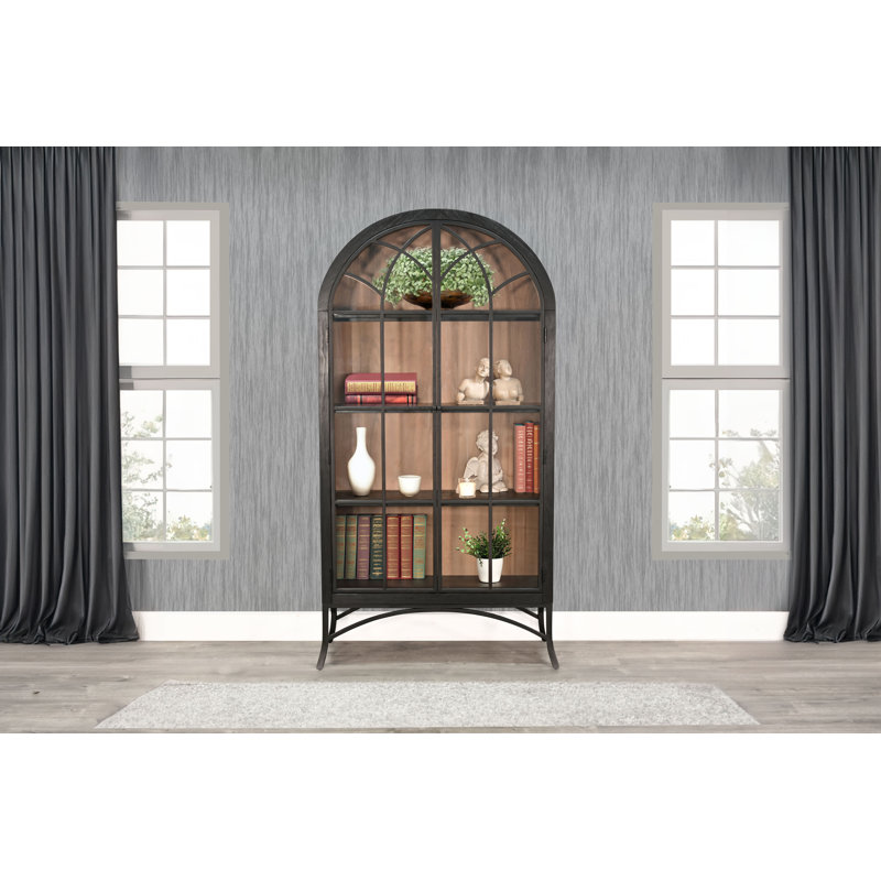 Lark Manor™ Ella Glass Display Cabinet, Black