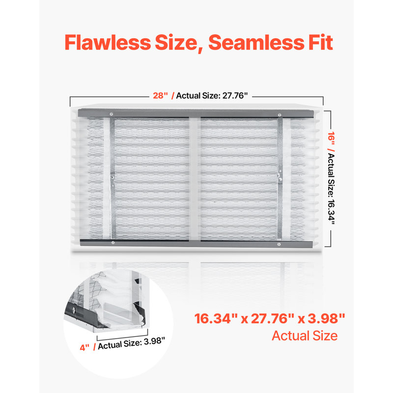 Filtres à air MERV 13, ensemble de 2 filtres à air pour CVC plissés électrostatiques 16 x 28 x 4