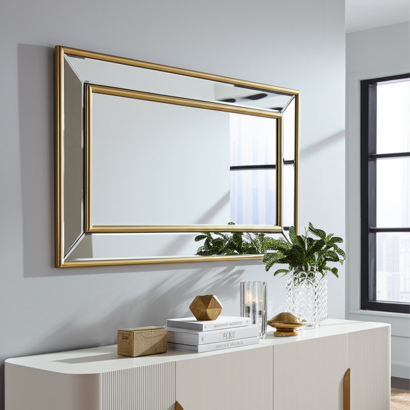 47X79 , Gold Box Mirror