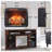 Infrared Heating Electric Fireplace Insert, with Realistic Log Flame, Remote Control, and Overheating Safety