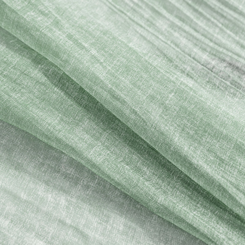 Paire de rideaux transparents avec passe-tringle Crinkle, L 50 po x L 84 po, Turquoise