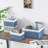 Wicker Basket, Set Of 3 Hand-Woven Storage Baskets For Organizing, Rectangle Wicker Storage Basket Bins With Handles, Small Toilet Paper Storage Baskets For Shelves & Decor-24423967