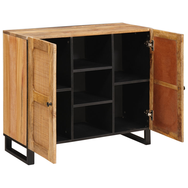 Solid Wood Rectangle Accent Cabinet