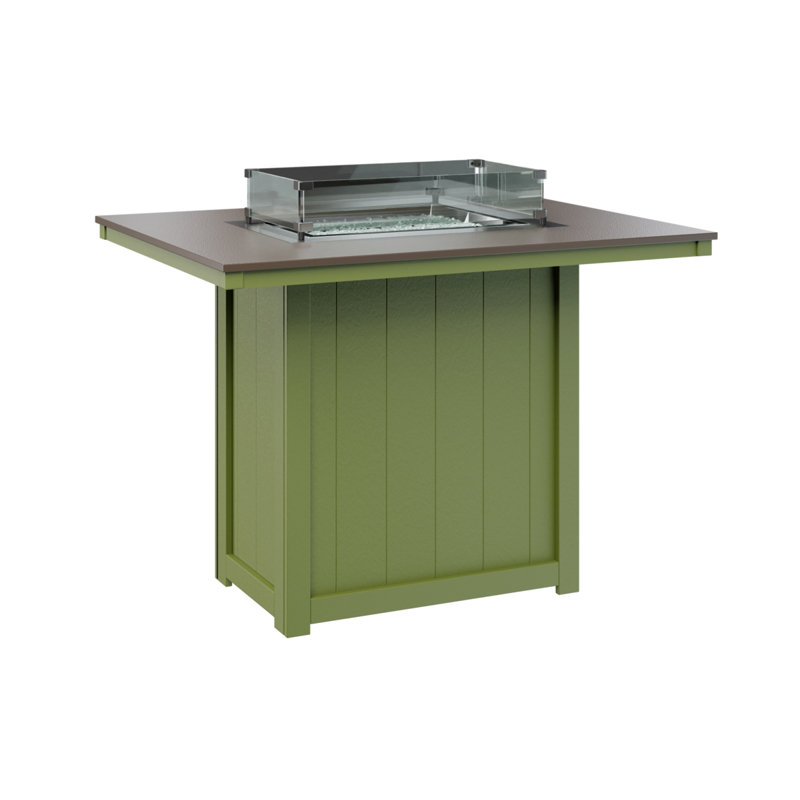 Foyer de table berlinois Donoma, H 39 po x l 41 po x P 54 po, Bronze martelé avec base vert kiwi