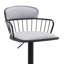 Tissu avec chaise pivotante en métal à dossier bas et hauteur réglable-123245827