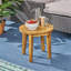 Table d'appoint d'extérieur en bois d'acacia 16 po, finition teck-1529223028