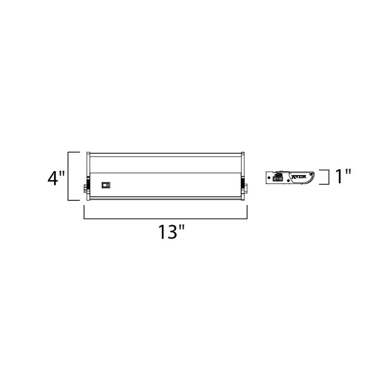 Barre d’éclairage pour dessous de meuble 13 po countermax mx-l120dc 4 lumières del, Nickel satiné