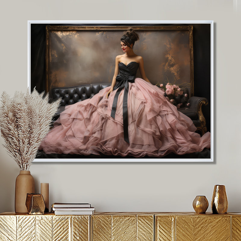 Fashion Fashion Elegance Unveile II - impressions encadrées, H 34 po x l 44 po, Cadre flottant blanc