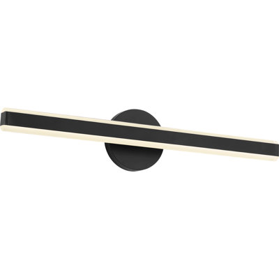 Applique murale moderne à DEL Scott Living Colt 24 po, 3000 K, pour salle de bain, noir minuit
