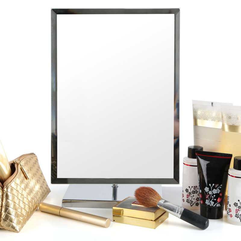 Flat Freestanding Makeup / Shaving Mirror