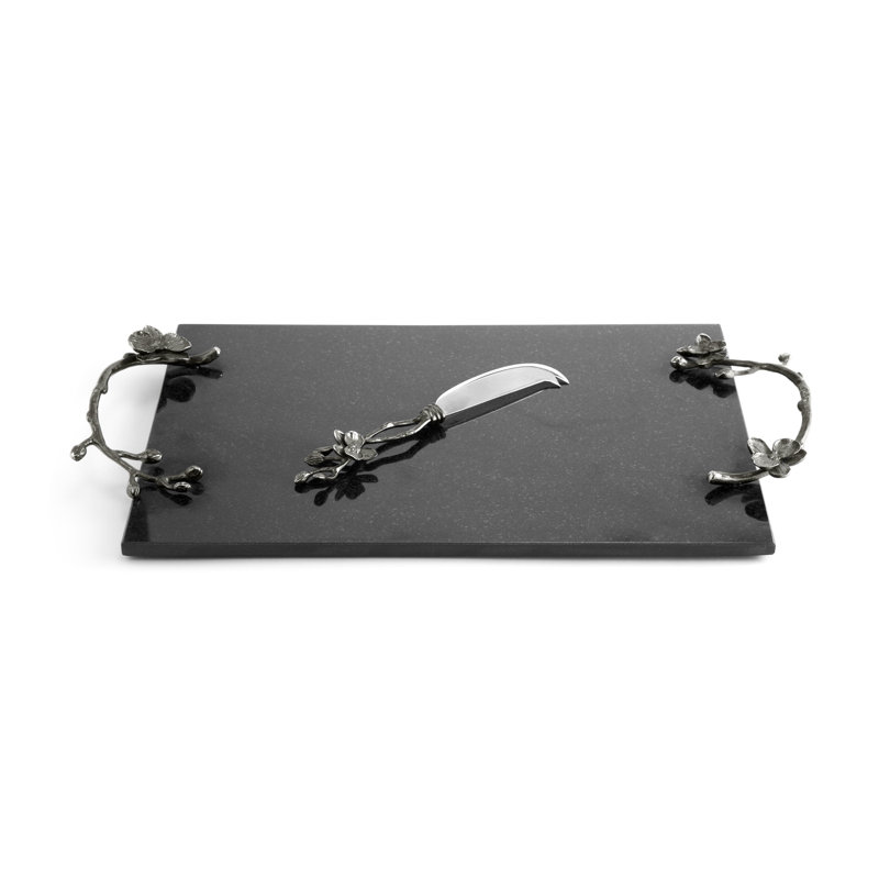 Black Orchid 18" L Cheese Board with Knife