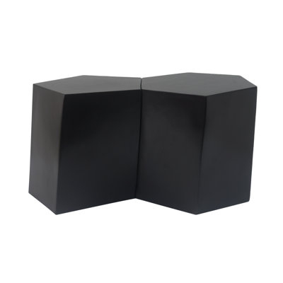 Zayd Modern MGO End Table Set With Geometric Design