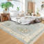 Tapis oriental oriental oriental bleu clair en laine noué à la main-116476160