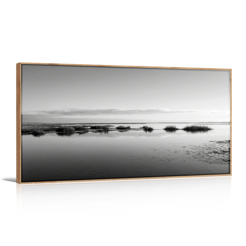 Ensemble de 1 tableau sur toile représentant un ciel et de l'eau, L 40 po x H 20 po, Naturel