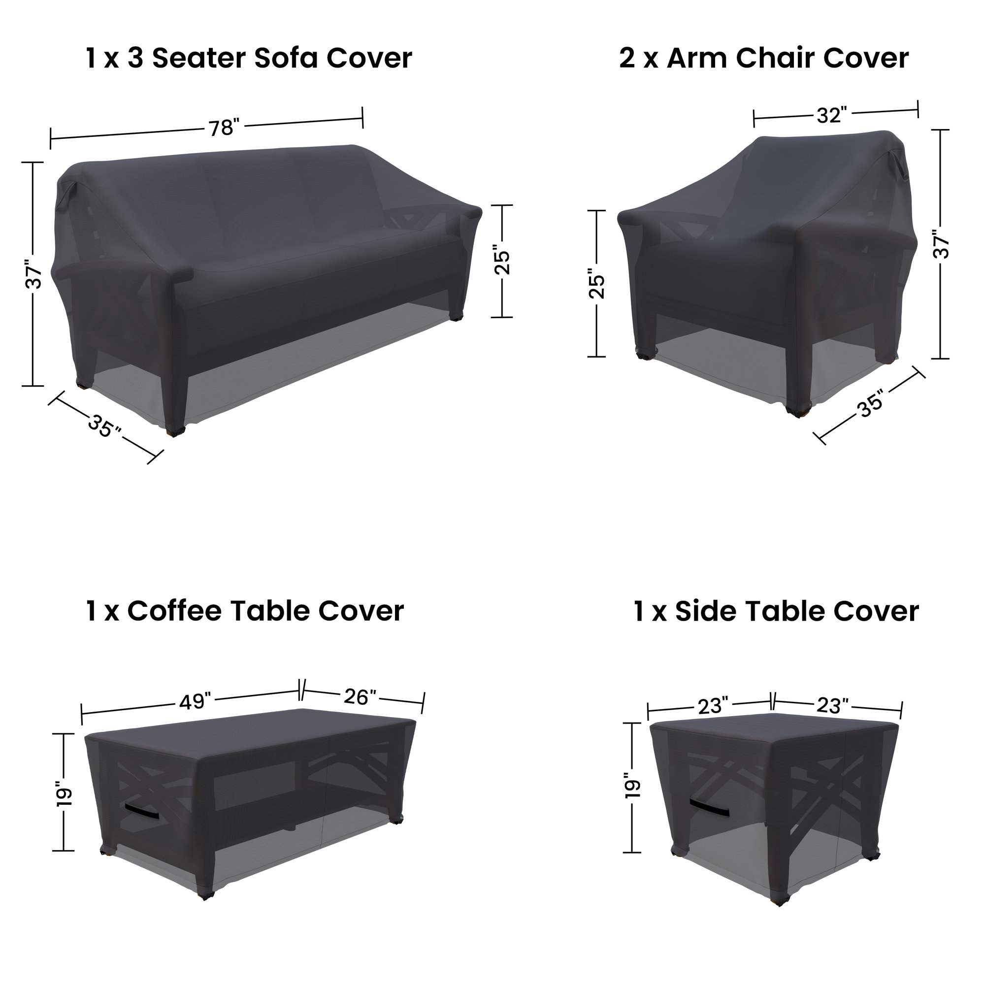 Cotesfield Teak Outdoor Conversation Sets Group Seating Patio Furniture Covers