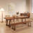 Solid wood rectangular walnut dining table-1490171275