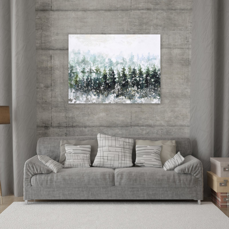 Forêt - peinture sur toile tendue, H 36 po x l 48 po x P 2 po