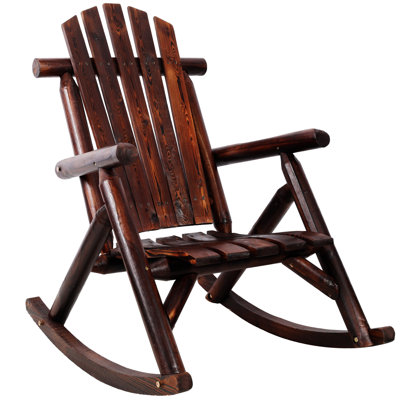Chaise berçante en bois pour le porche (excluant la table)