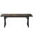 71" Farmhouse Dining Table For 6, Rustic Rectangular Kitchen Table With X-Trestle Metal Legs, Wood Top Dinner Table For Dining Room, Rustic Black-1449206251-1449206241