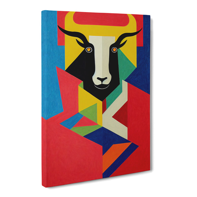 Goat Abstract - Wrapped Canvas, 50cm H x 35cm W x 3cm D