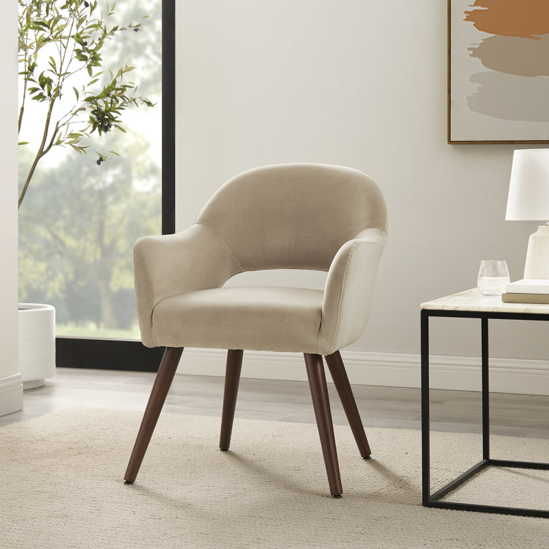Fauteuil large 23,5 po Saela, Espresso, Crème