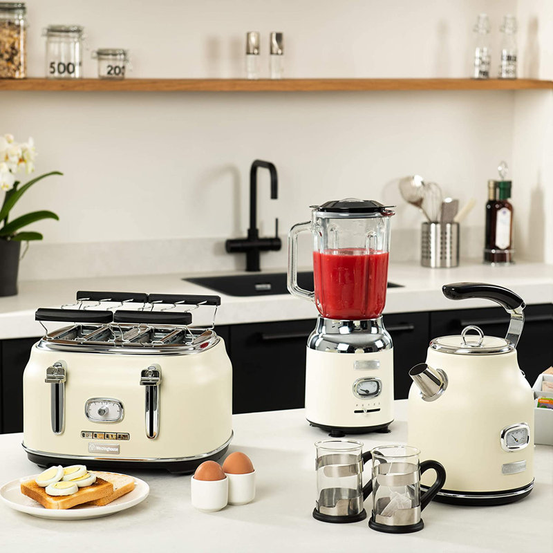 Retro 4 Slice Toaster, White