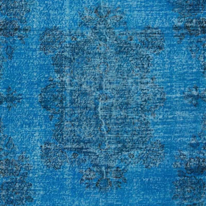 Tapis turc bleu fait à la main 6 x 9 pi pour salon, entrée, chambre à coucher, salle à manger et chambre d'enfant