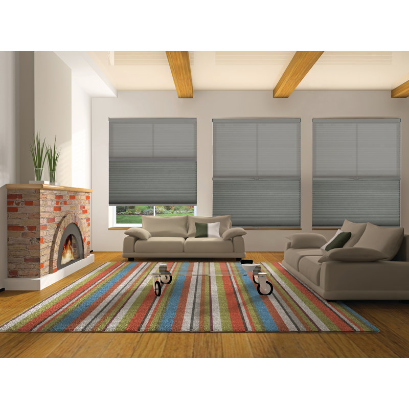 Store cellulaire sans cordon jour / nuit, cellule simple 9/16 po, L 54,5 po x L 72 po, Étain antique