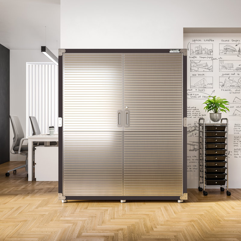 Graphite Steel Lockable Storage Cabinet with Adjustable Shelving