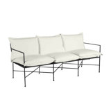 Italia 77.13" Wide Outdoor Patio Sofa with Cushions