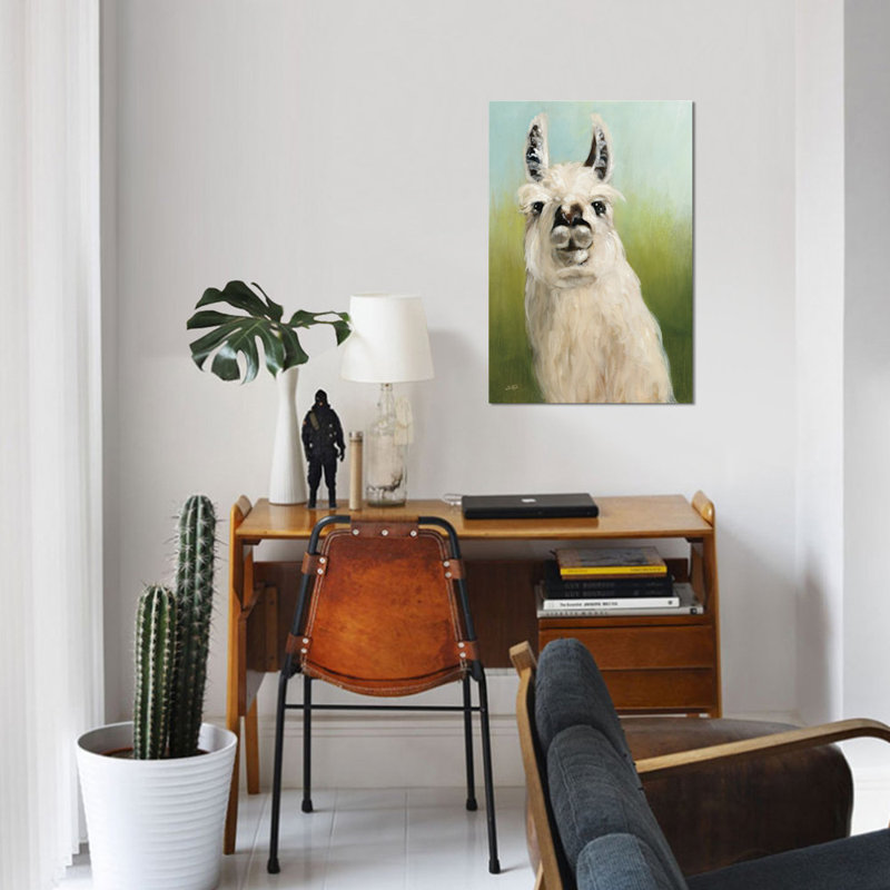 «Who's Your Llama I», reproduction sur toile, H 40 po x l 26 po x P 1,5 po, Toile tendue, Pas de tapis
