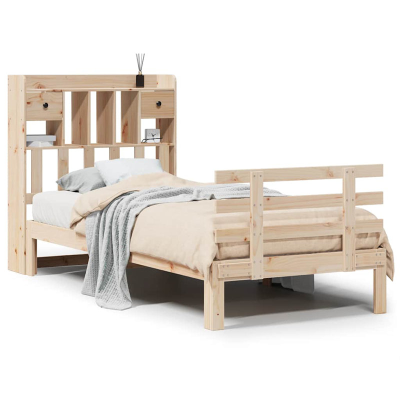 Solid Wood Bed, 80 x 218.5 cm , Natural