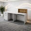 Bureau de réception moderne en grain de bois, réception commerciale minimaliste pour le bureau et l'hôtel-701814257