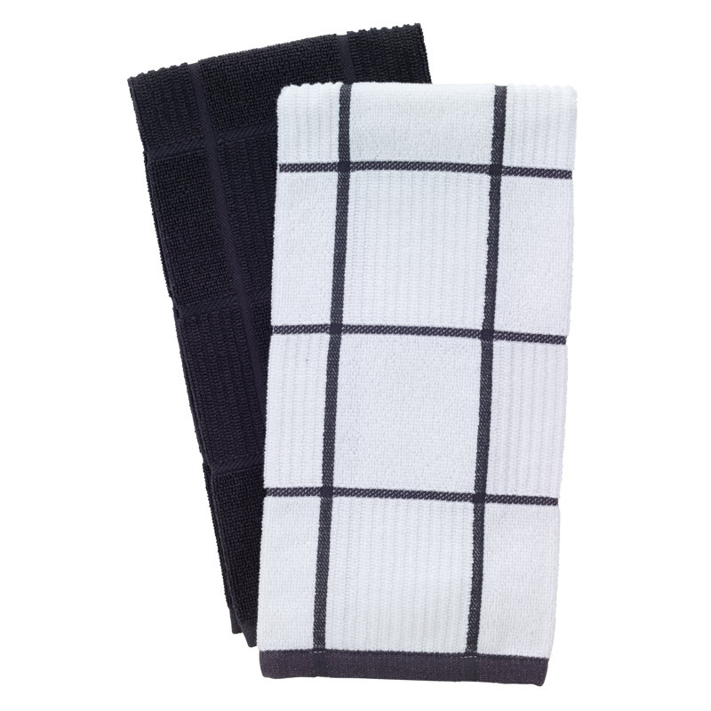 T-fal Parquet Kitchen Towel, Charcoal