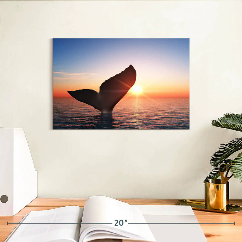 Brampt Whale Tail At Sunset, 8'' H x 12'' W