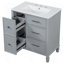 Meuble-lavabo 30 po avec lavabo en céramique-440766085
