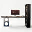 Black Rectangular Solid Wood desk-1454970190