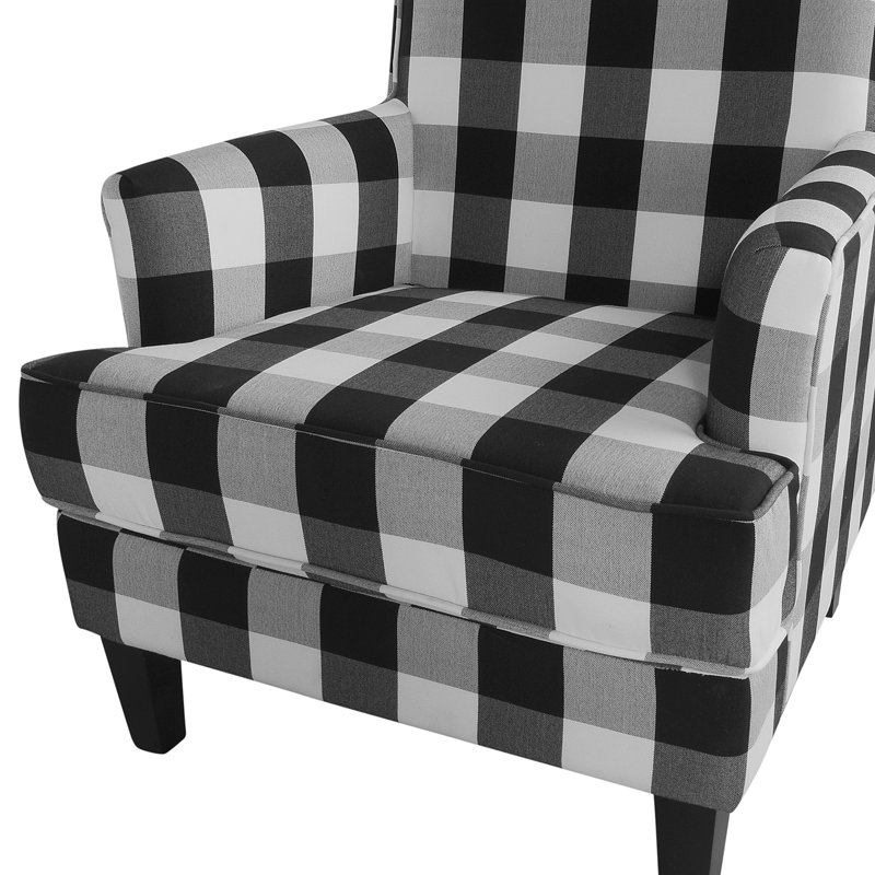 Fauteuil Chebeague, À carreaux noirs