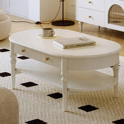 Table basse blanche de style simple