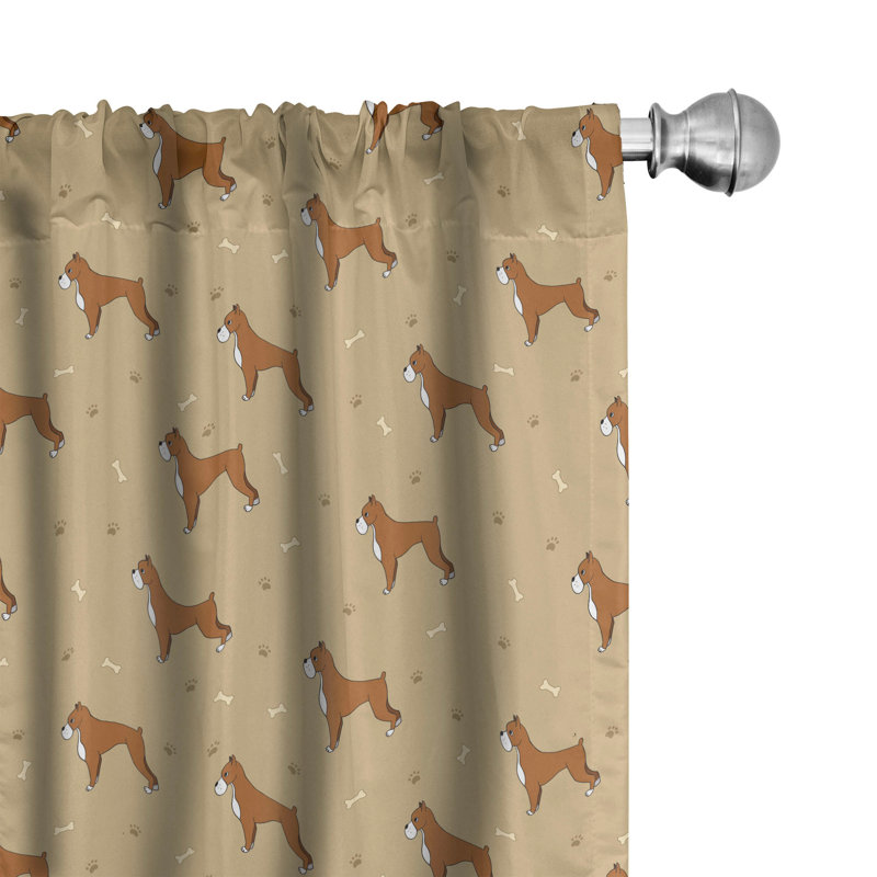 Turtle Semi-Sheer Rod Pocket Curtain Panels, Brown, 28" x 63"