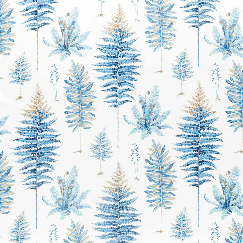 Fernery Fabric, China Blue