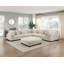 Ensemble modulaire 1pc de salon moderne avec repose-pieds en velours côtelé beige