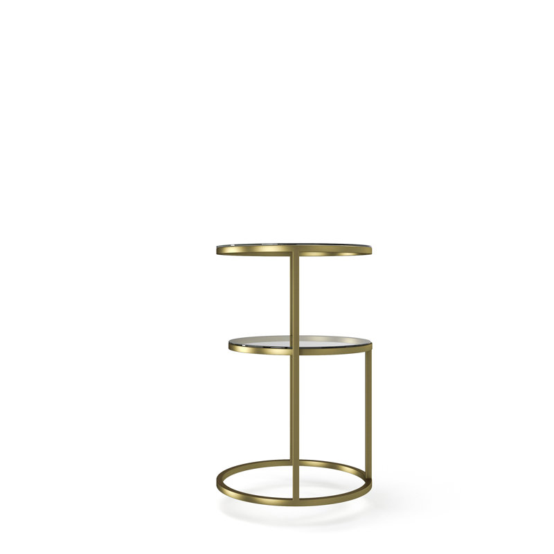 Aurther Glass Top End Table