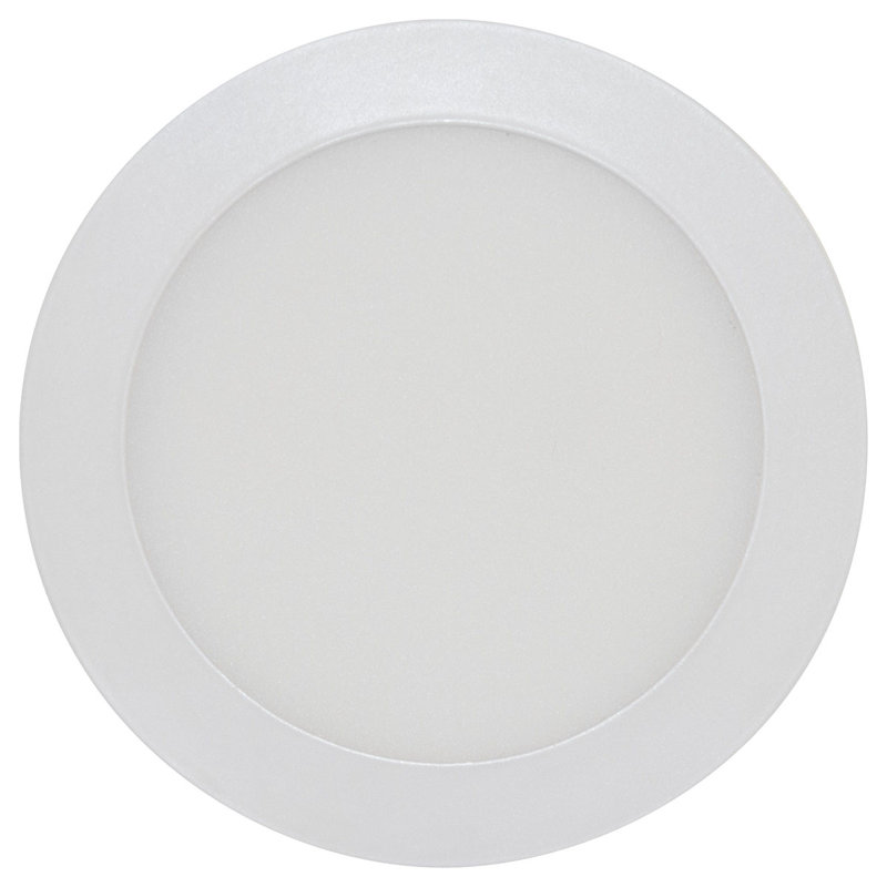 Matte White 6.75" Round LED Recessed Lighting Kit