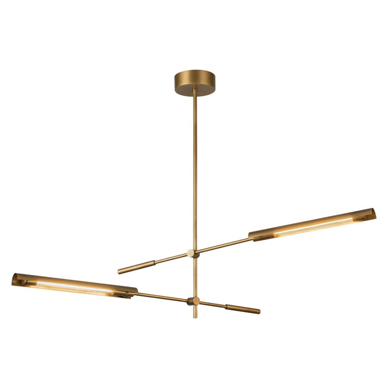 Astrid 2 - Light LED Chandelier, Vintage Brass