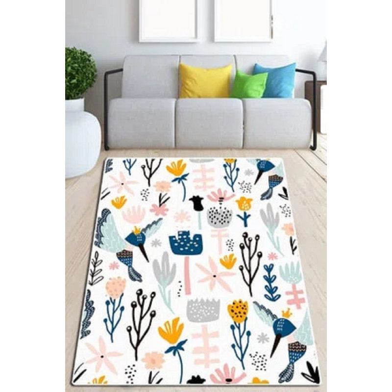 Premium 100% Polyester Area Rug, 39.4 x 62.9 Inches | Antibacterial & Non-Slip Underside, 0.4 in Pile Height | Machine Washable, Perfect for Living Room or Bedroom | Soft, Durable, Easy Care Design
