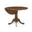 Ensemble de table et chaises de cuisine 3 pièces composé d'une table de salle à manger ronde avec Dropleaf et 2 chaises Parson rembourrées, 42 x 42 pouces, noyer antique-1282341591-1282341584-1282341596